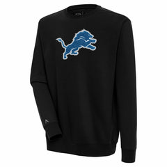 Detroit Lions Antigua Victory Crewneck Pullover Sweatshirt Black