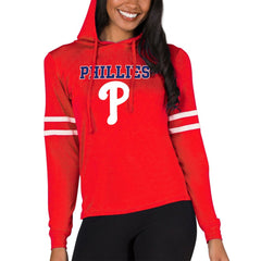 Philadelphia Phillies Concepts Sport Women's Marathon Lightweight Lounge Pullover Hoodie - Red Hoodies