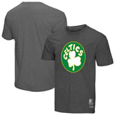 Boston Celtics Unisex Hardwood Classics MVP Throwback Logo T-Shirt Heather Gray