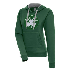 Boston Celtics Antigua Women's Victory Pullover Hoodie Hunter Green