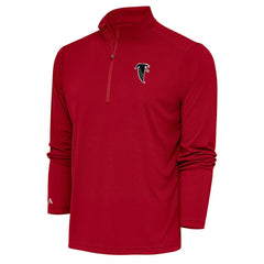 Atlanta Falcons Adult Throwback Logo Tribute Quarter-Zip Pullover Red