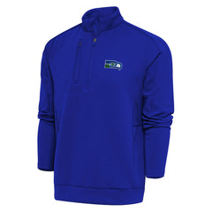 Seattle Seahawks Adult Throwback Logo Generation Quarter-Zip Pullover Top Royal