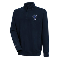 Indianapolis Colts Adult Throwback Logo Victory Quarter-Zip Pullover Top Navy
