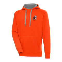 Cleveland Browns Adult Throwback Logo Victory Pullover Hoodie Orange
