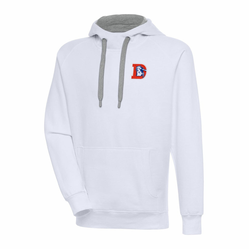 Denver Broncos Adult Throwback Logo Victory Pullover Hoodie White