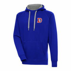 Denver Broncos Adult Throwback Logo Victory Pullover Hoodie Royal