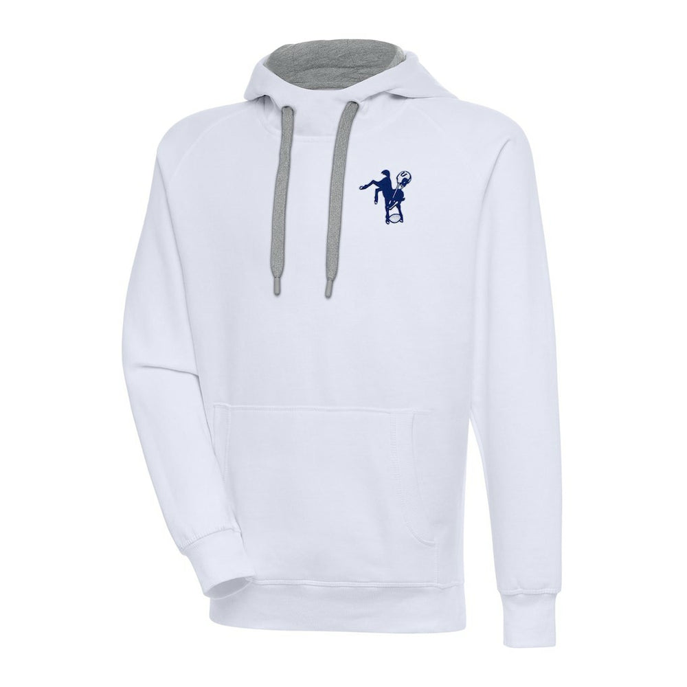 Indianapolis Colts Adult Throwback Logo Victory Pullover Hoodie White