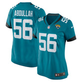 NFL Yasir Abdullah Jacksonville Jaguars Women's Team Game Jersey - Teal
