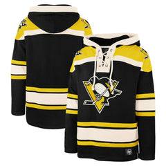 NHL Pittsburgh Penguins '47 Big & Tall Superior Lacer Pullover Hoodie - Black