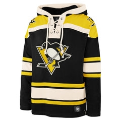 NHL Pittsburgh Penguins '47 Big & Tall Superior Lacer Pullover Hoodie - Black