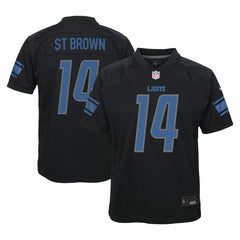 NFL Amon-Ra St. Brown Detroit Lions Youth Game Jersey - Black