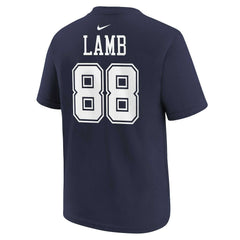 CeeDee Lamb Dallas Cowboys Preschool Player Name & Number T-Shirt Navy