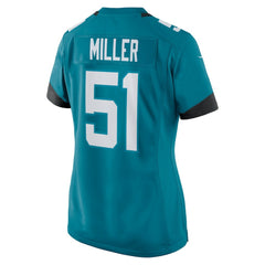 NFL Ventrell Miller Jacksonville Jaguars Women's Game Jersey - Teal