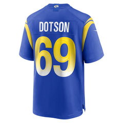 NFL Kevin Dotson Los Angeles Rams Game Jersey - Royal