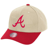 Atlanta Braves Mitchell & Ness Pro Crown Adjustable Hat - Cream Hats