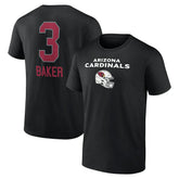 Budda Baker Arizona Cardinals Team Wordmark Player Name & Number T-Shirt Black
