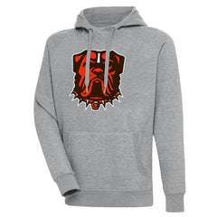 Cleveland Browns Antigua Victory Pullover Hoodie Heather Gray