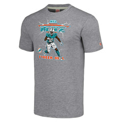 Tyreek Hill Miami Dolphins Homage Unisex NFL Blitz Player Tri-Blend T-Shirt Gray