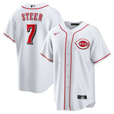 MLB Spencer Steer Cincinnati Reds Nike Home Replica Jersey - White