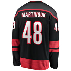 NHL Jordan Martinook Carolina Hurricanes Fanatics Home Breakaway Jersey - Black