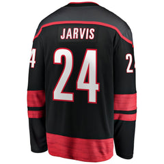 NHL Seth Jarvis Carolina Hurricanes Fanatics Home Breakaway Jersey - Black