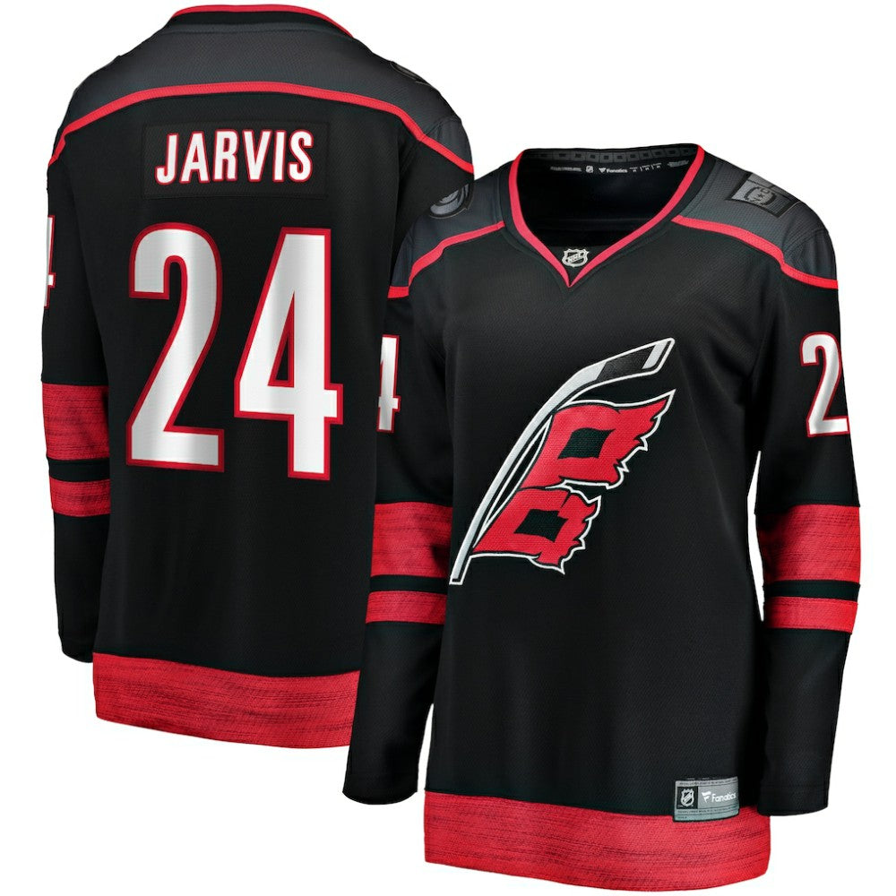 NHL Seth Jarvis Carolina Hurricanes Fanatics Women's Home Breakaway Player Jersey - Black