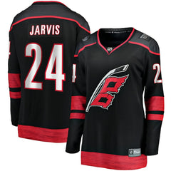 NHL Seth Jarvis Carolina Hurricanes Fanatics Women's Home Breakaway Player Jersey - Black