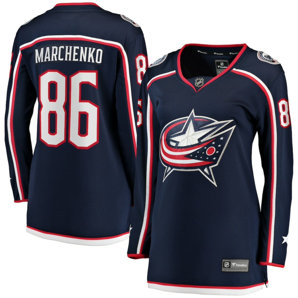 NHL Kirill Marchenko Columbus Blue Jackets Fanatics Women's Home Breakaway Player Jersey - Navy