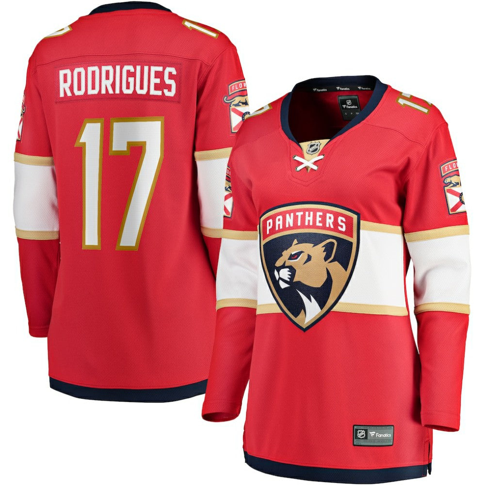 NHL Evan Rodrigues Florida Panthers Fanatics Women's Home Breakaway Player Jersey - Red