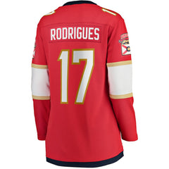 NHL Evan Rodrigues Florida Panthers Fanatics Women's Home Breakaway Player Jersey - Red