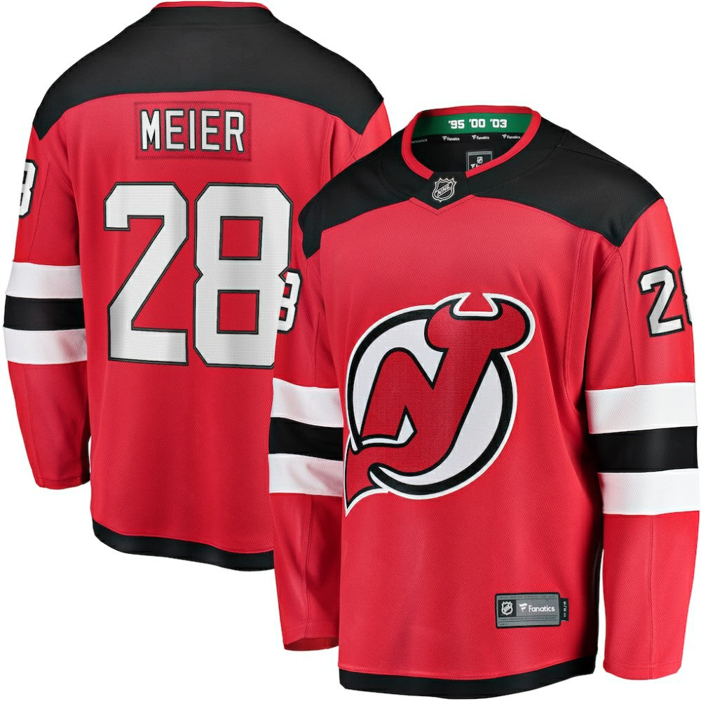 NHL Timo Meier New Jersey Devils Fanatics Home Breakaway Jersey - Red