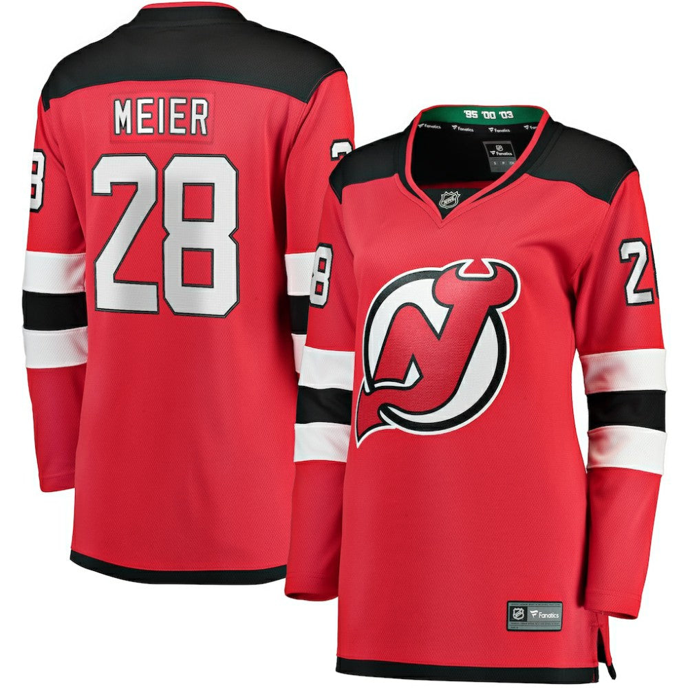 NHL Timo Meier New Jersey Devils Fanatics Women's Home Breakaway Player Jersey - Red