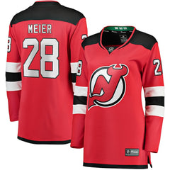 NHL Timo Meier New Jersey Devils Fanatics Women's Home Breakaway Player Jersey - Red