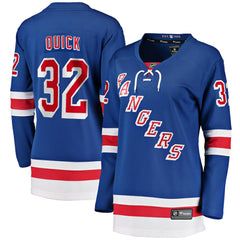NHL Jonathan Quick New York Rangers Fanatics Women's Home Breakaway Player Jersey - Blue