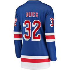 NHL Jonathan Quick New York Rangers Fanatics Women's Home Breakaway Player Jersey - Blue