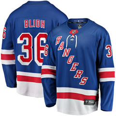 NHL Anton Blidh New York Rangers Fanatics Home Breakaway Jersey - Blue