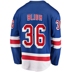 NHL Anton Blidh New York Rangers Fanatics Home Breakaway Jersey - Blue