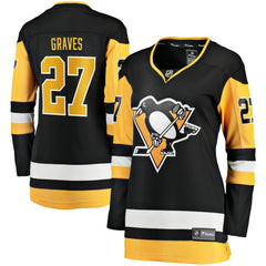 NHL Ryan Graves Pittsburgh Penguins Fanatics Women's Home Breakaway Player Jersey - Black