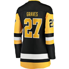 NHL Ryan Graves Pittsburgh Penguins Fanatics Women's Home Breakaway Player Jersey - Black