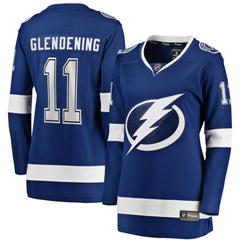 NHL Luke Glendening Tampa Bay Lightning Fanatics Women's Home Breakaway Player Jersey - Blue