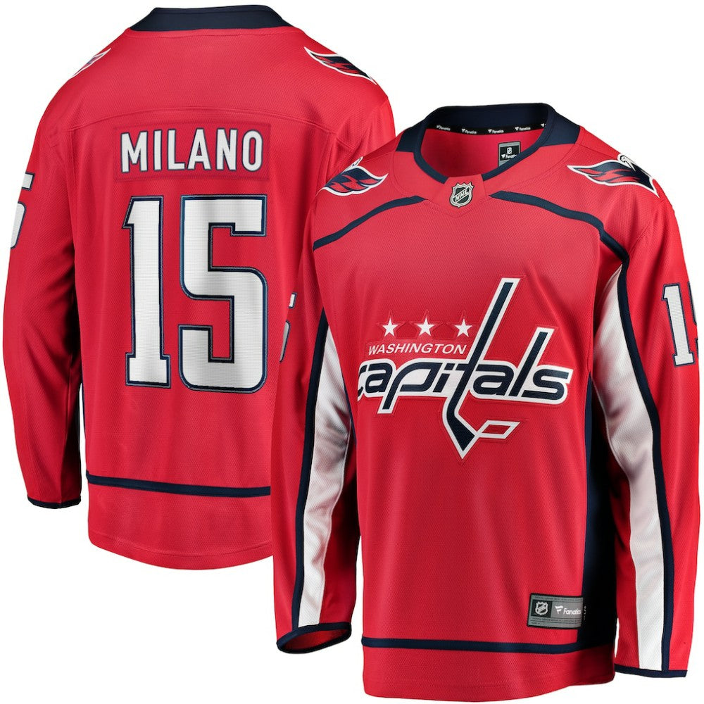 NHL Sonny Milano Washington Capitals Fanatics Home Breakaway Jersey - Red