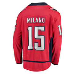 NHL Sonny Milano Washington Capitals Fanatics Home Breakaway Jersey - Red