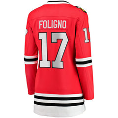 NHL Nick Foligno Chicago Blackhawks Fanatics Women's Home Breakaway Player Jersey - Red