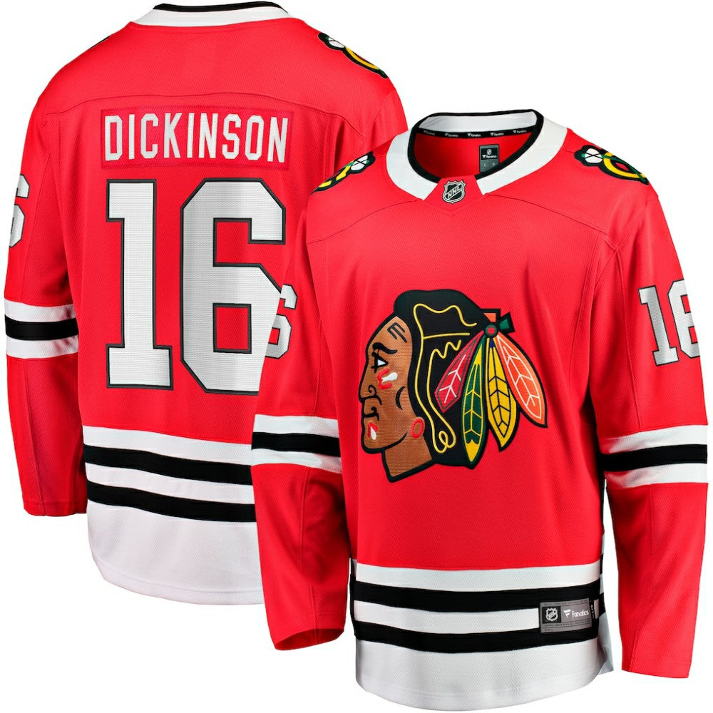 NHL Jason Dickinson Chicago Blackhawks Fanatics Home Breakaway Jersey - Red