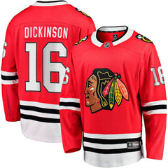NHL Jason Dickinson Chicago Blackhawks Fanatics Home Breakaway Jersey - Red