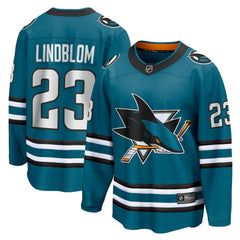 NHL Oskar Lindblom San Jose Sharks Fanatics Home Breakaway Jersey - Teal