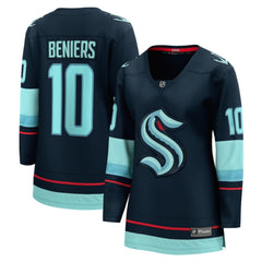 NHL Matty Beniers Seattle Kraken Fanatics Women's Home Breakaway Player Jersey - Deep Sea Blue