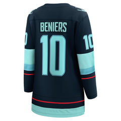 NHL Matty Beniers Seattle Kraken Fanatics Women's Home Breakaway Player Jersey - Deep Sea Blue