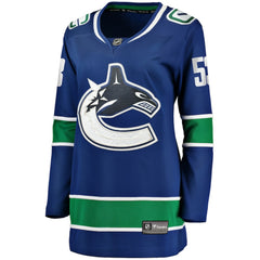 NHL Teddy Blueger Vancouver Canucks Fanatics Women's Home Breakaway Player Jersey - Blue