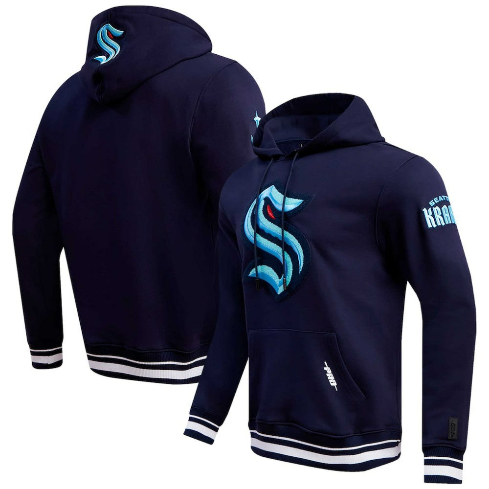 NHL Seattle Kraken Pro Standard Retro Classic Fleece Pullover Hoodie - Deep Sea Blue
